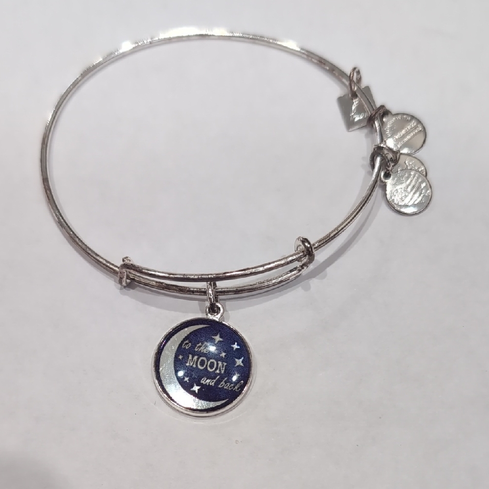 Alex and Ani Silver and Blue Celestial Charm Bracelet